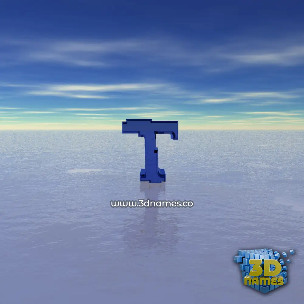 t in Horizon style - 3D name wallpaper