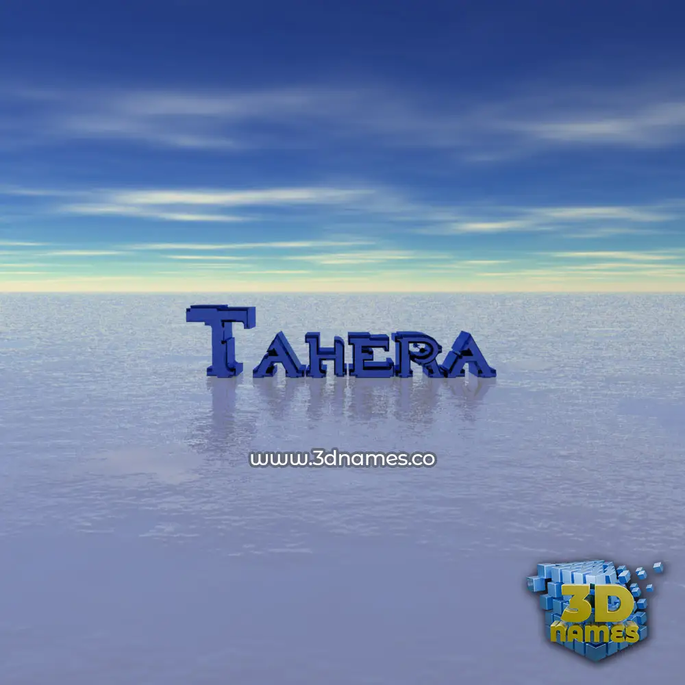 tahera in Horizon style - 3D name wallpaper