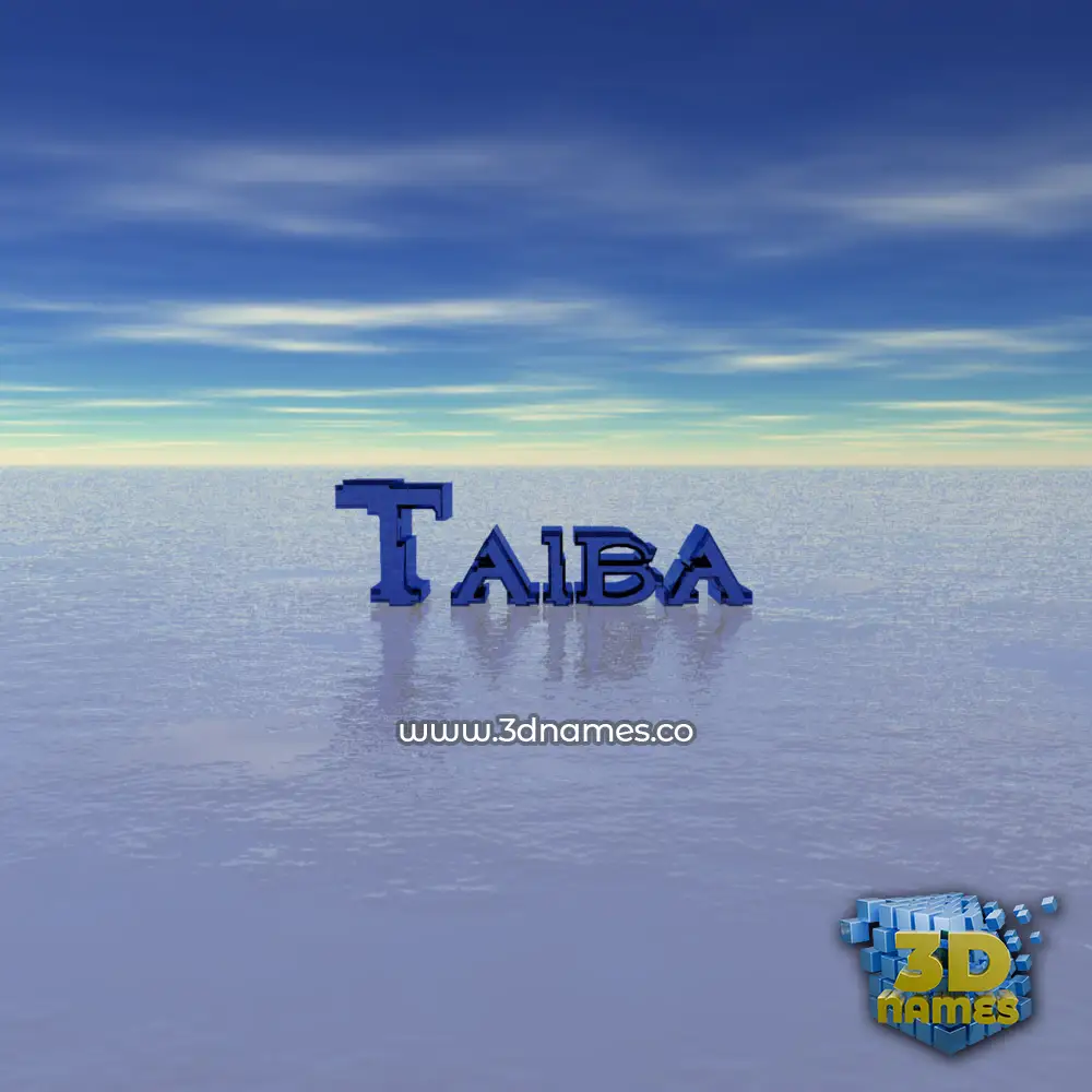 taiba in Horizon style - 3D name wallpaper