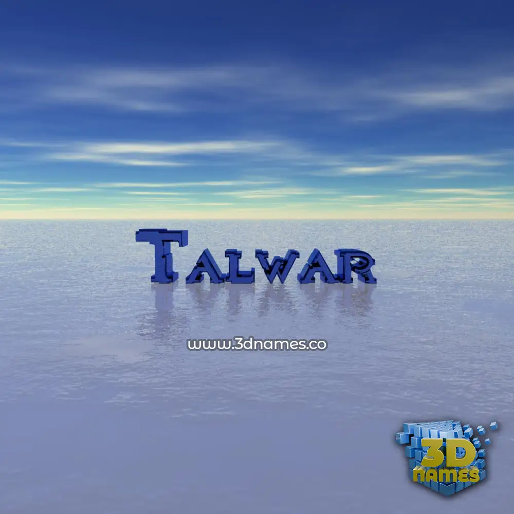 talwar in Horizon style - 3D name wallpaper
