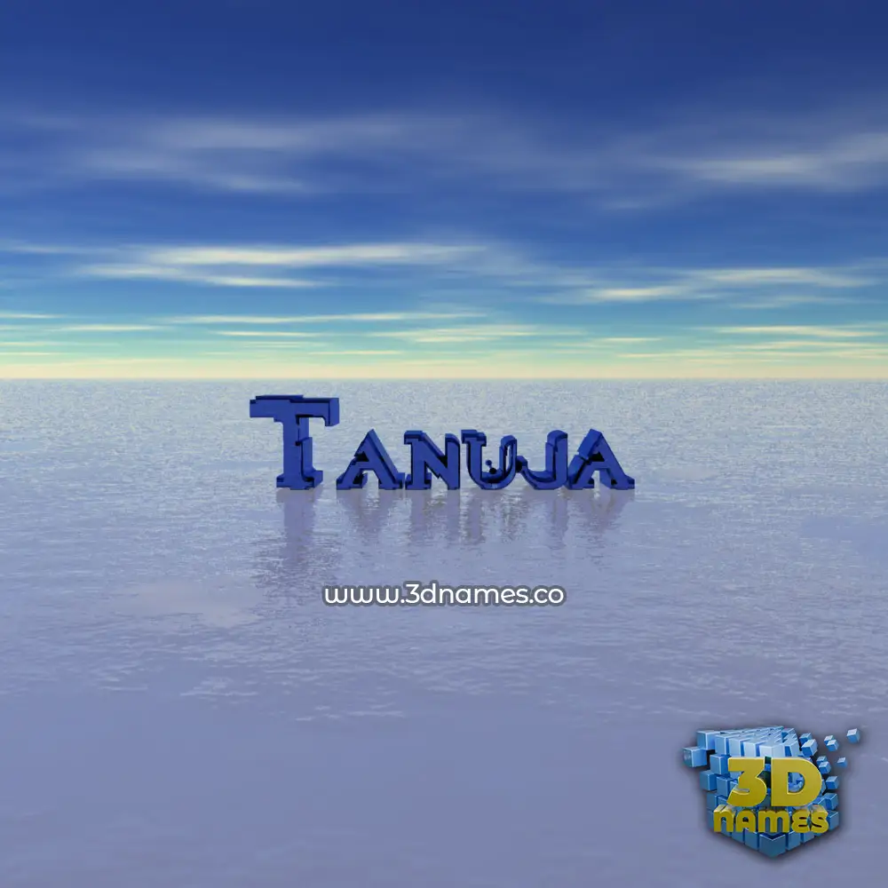tanuja in Horizon style - 3D name wallpaper