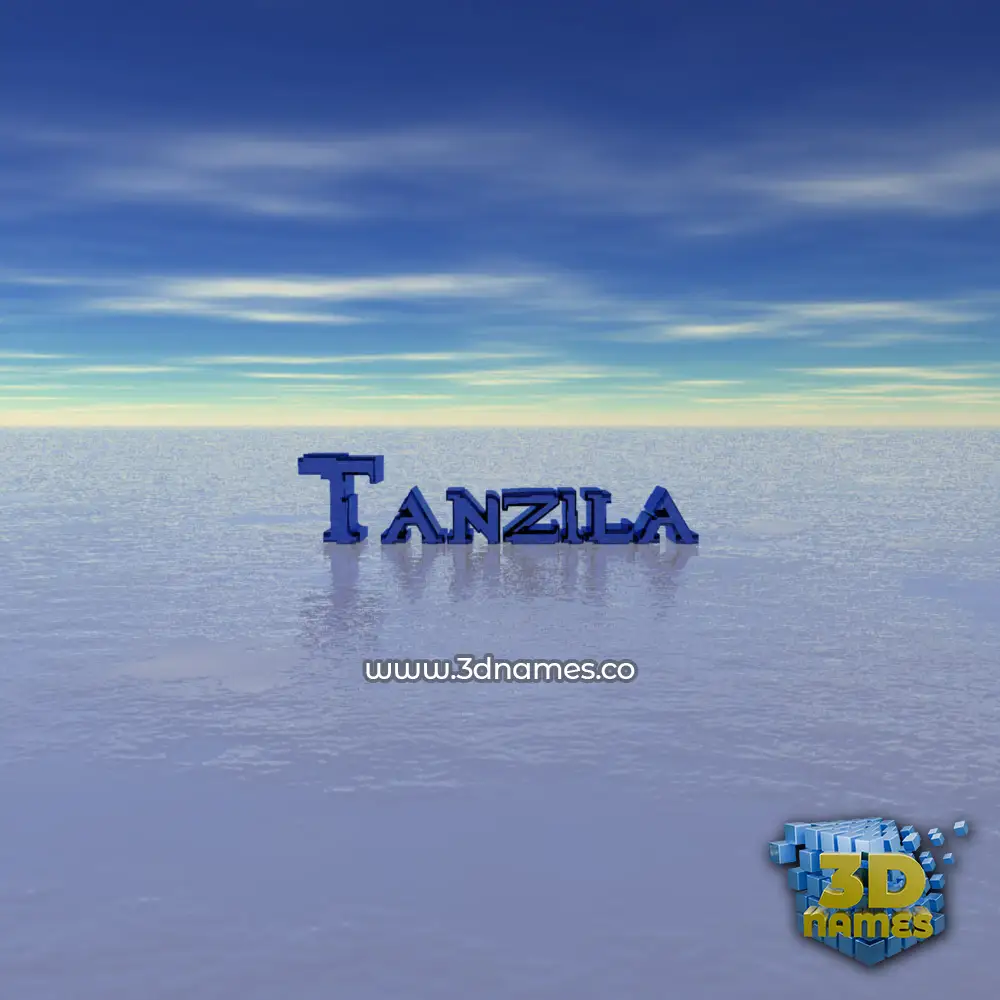 tanzila in Horizon style - 3D name wallpaper