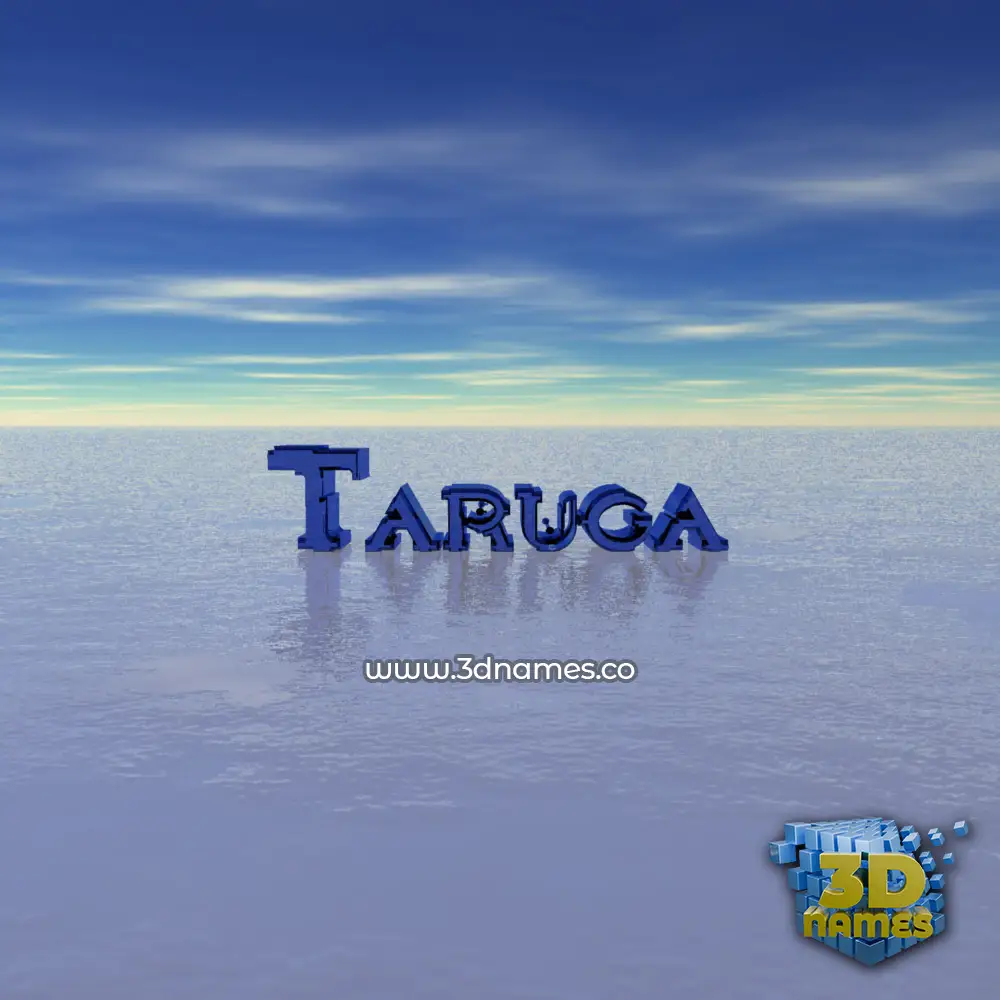 taruga in Horizon style - 3D name wallpaper