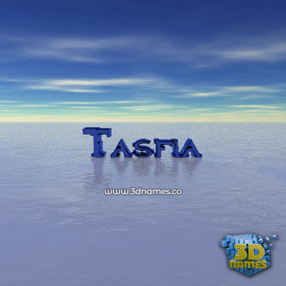 tasfia in Horizon style - 3D name wallpaper