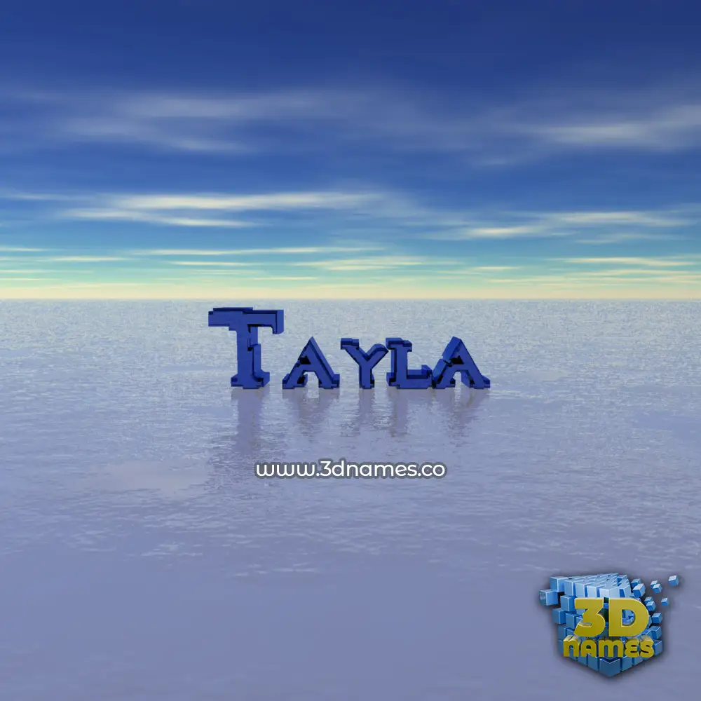 tayla in Horizon style - 3D name wallpaper