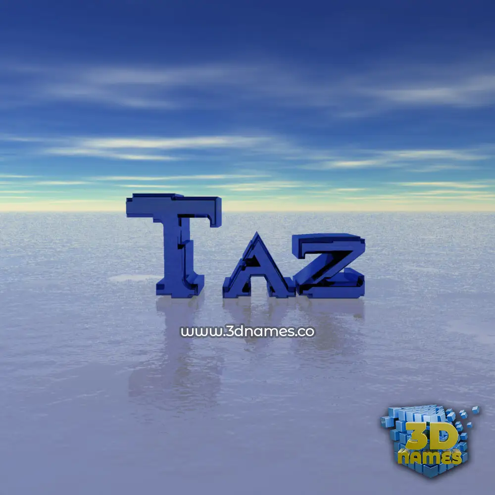 taz in Horizon style - 3D name wallpaper