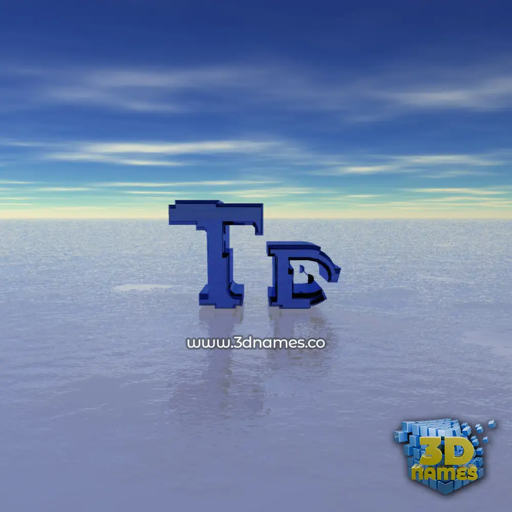 td in Horizon style - 3D name wallpaper