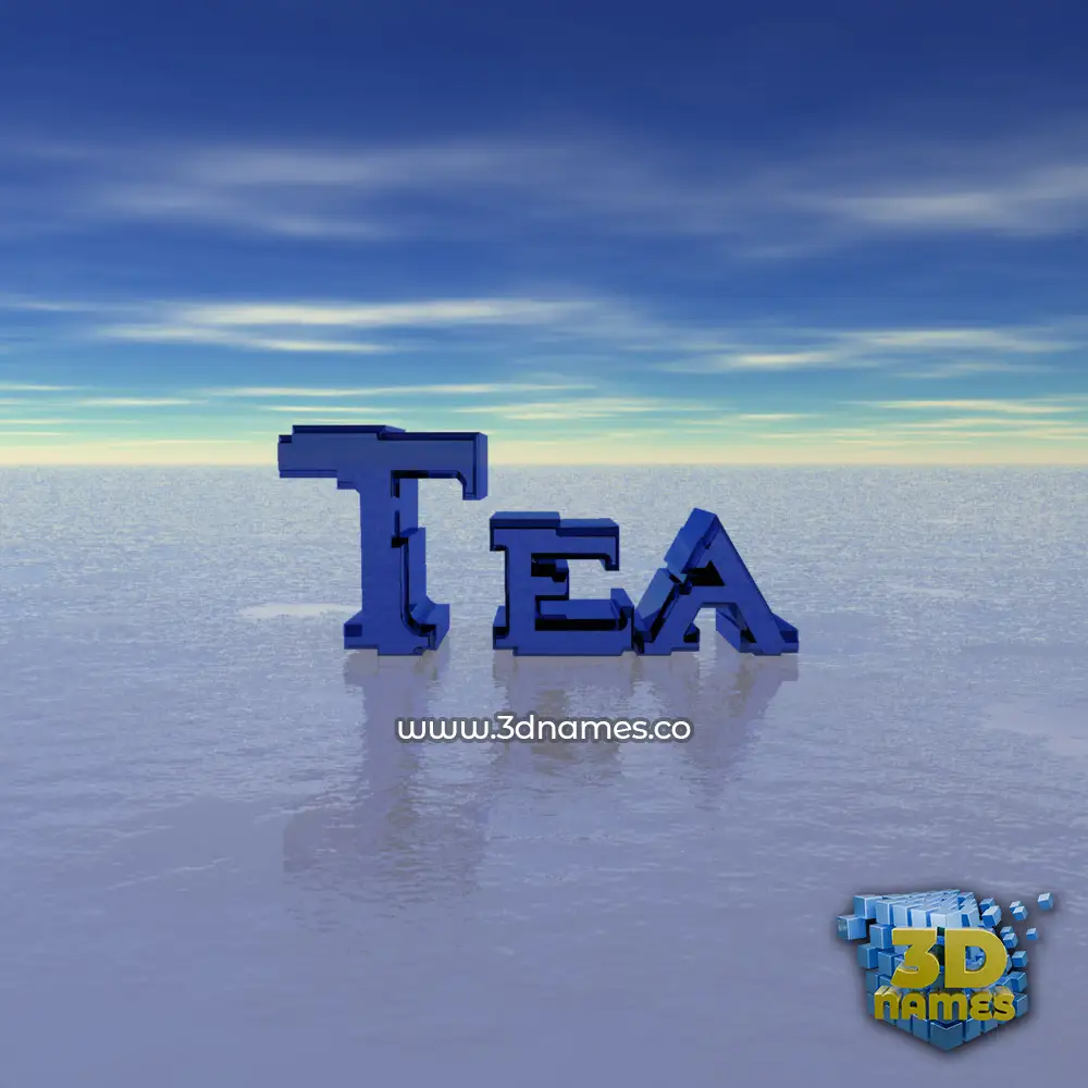tea in Horizon style - 3D name wallpaper