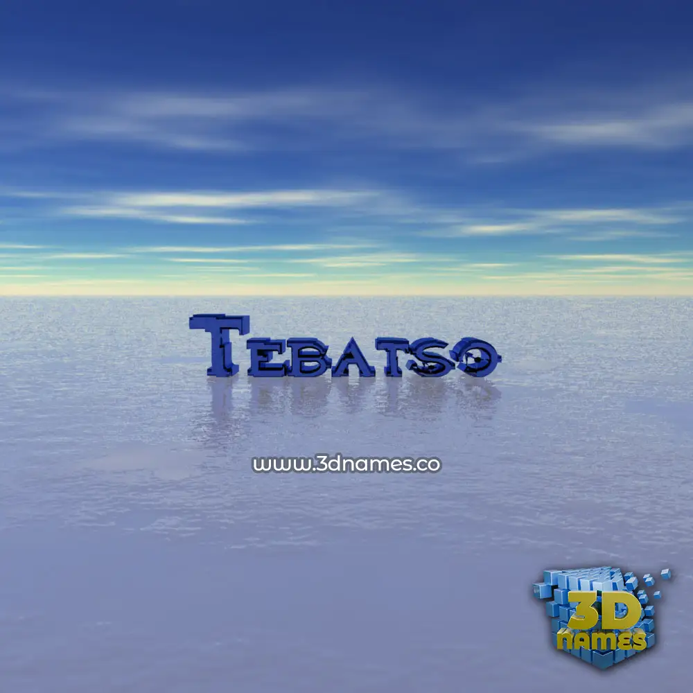tebatso in Horizon style - 3D name wallpaper