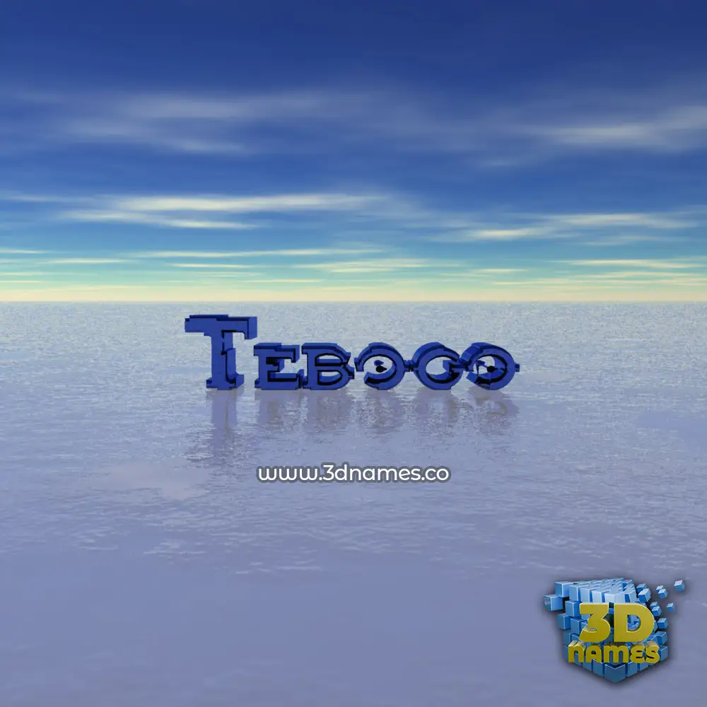 tebogo in Horizon style - 3D name wallpaper