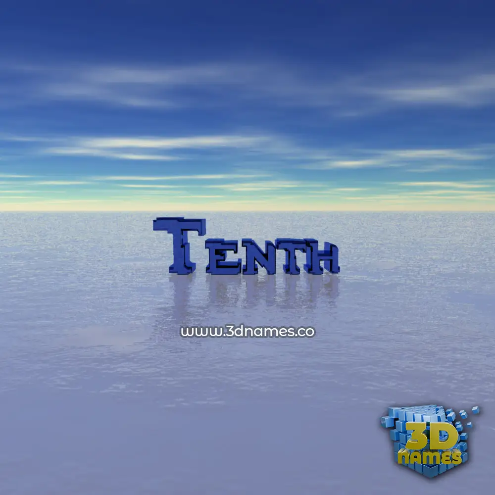 tenth in Horizon style - 3D name wallpaper