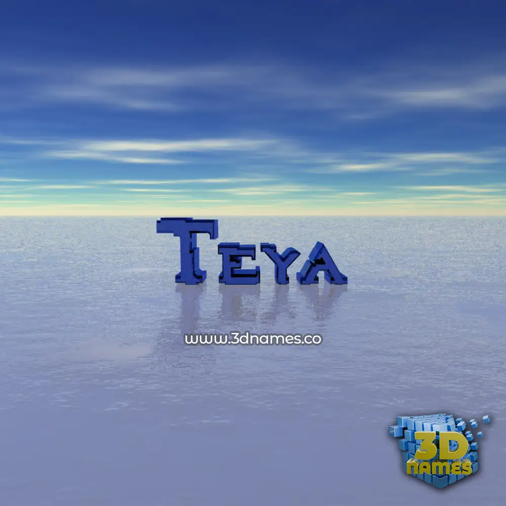 teya in Horizon style - 3D name wallpaper