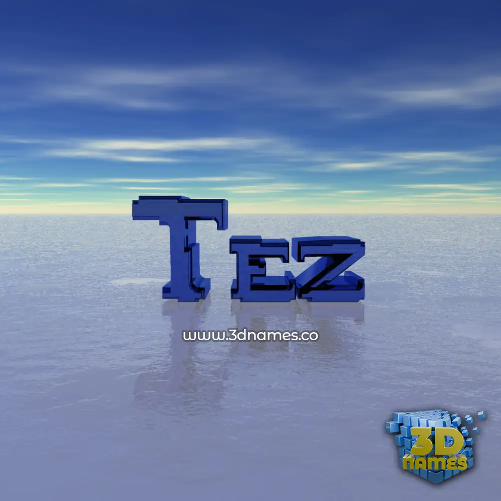 tez in Horizon style - 3D name wallpaper