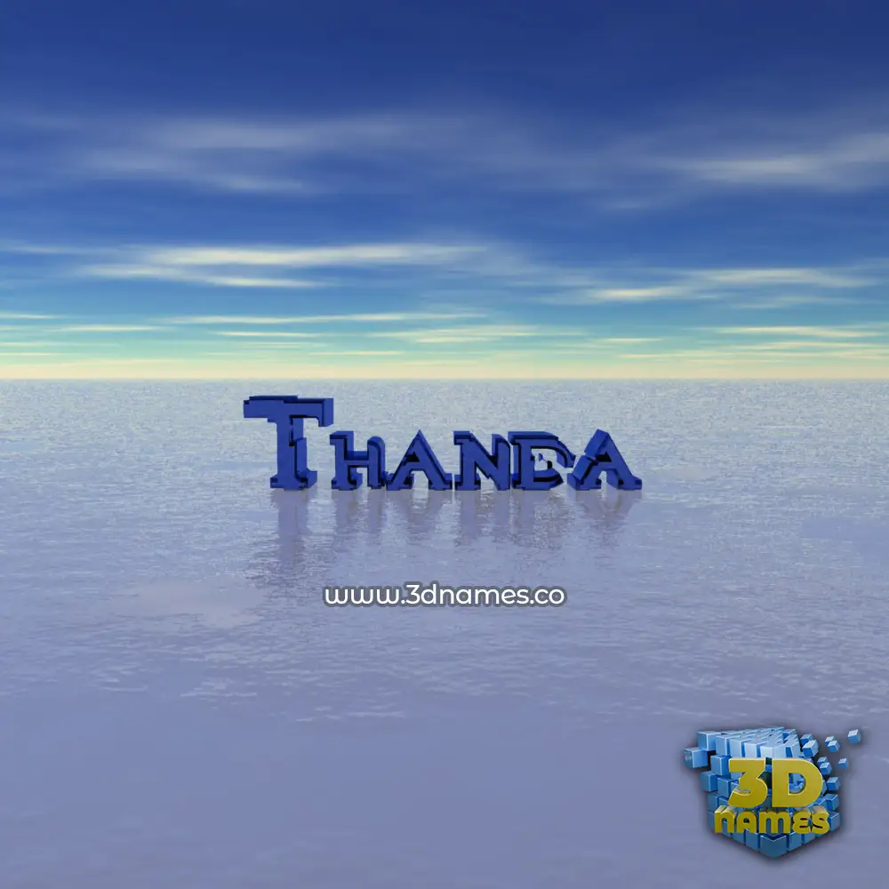 thanda in Horizon style - 3D name wallpaper
