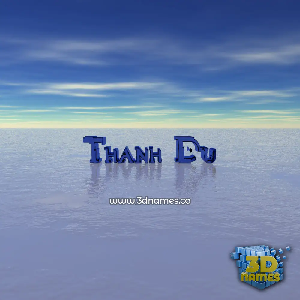 thanh du in Horizon style - 3D name wallpaper