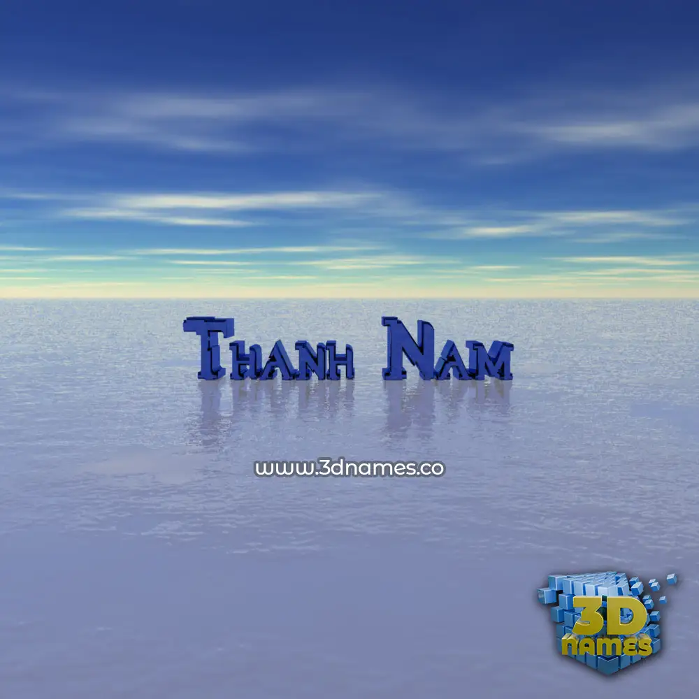 thanh nam in Horizon style - 3D name wallpaper
