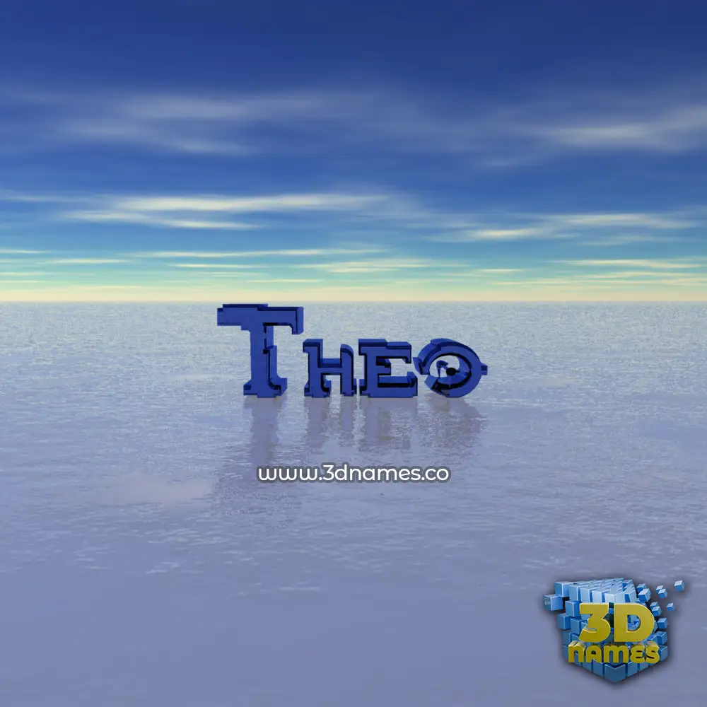 theo in Horizon style - 3D name wallpaper
