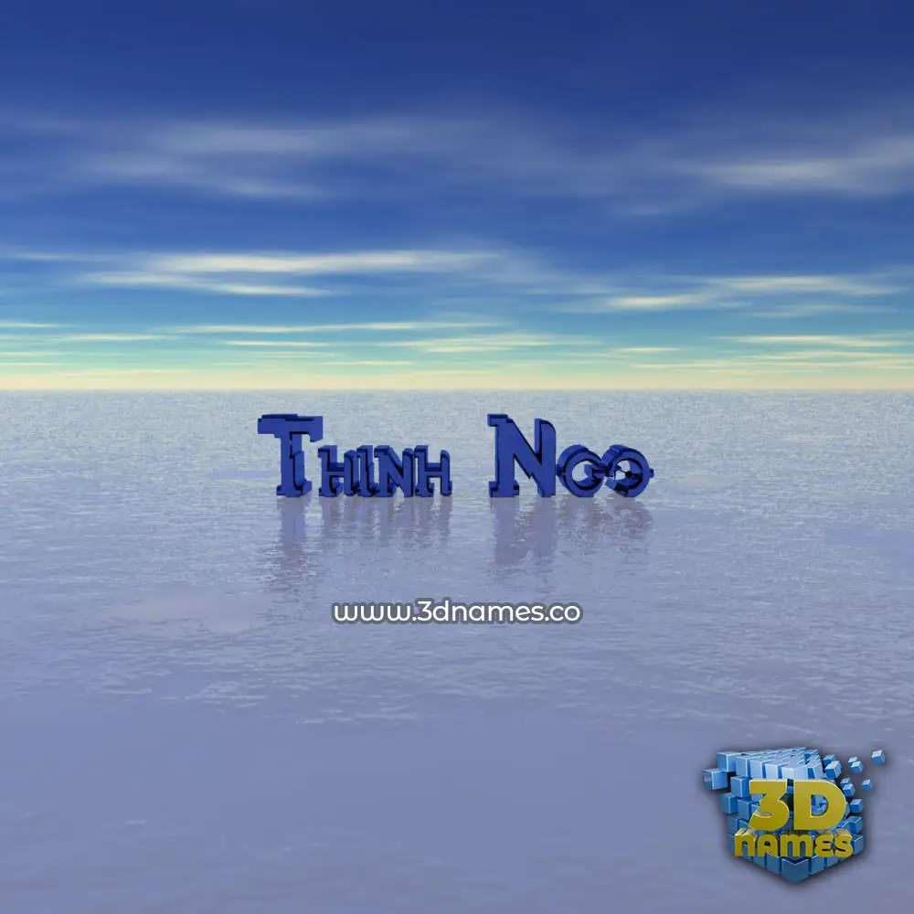thinh ngo in Horizon style - 3D name wallpaper