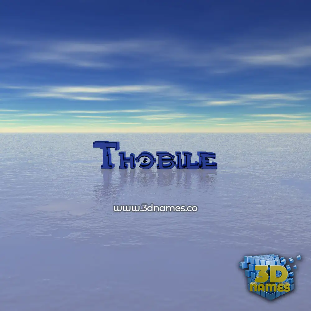 thobile in Horizon style - 3D name wallpaper