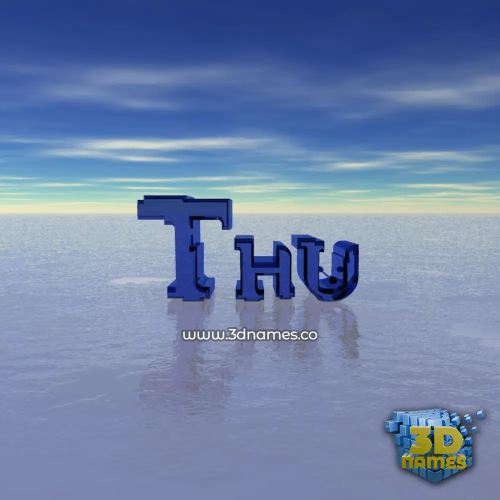 thu in Horizon style - 3D name wallpaper