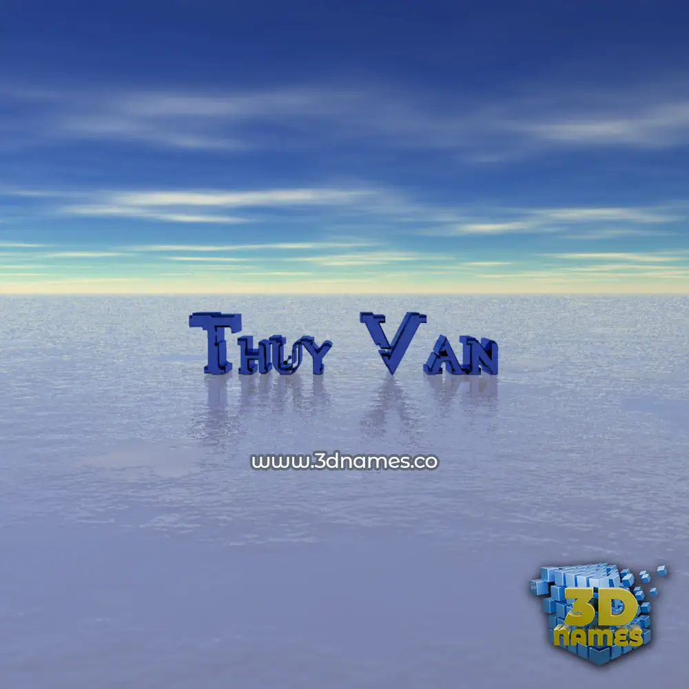 thuy van in Horizon style - 3D name wallpaper