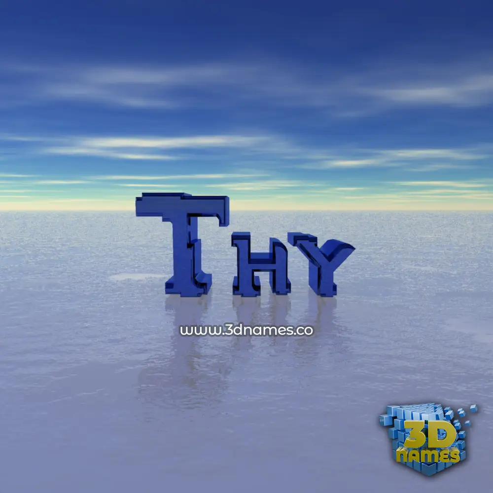 thy in Horizon style - 3D name wallpaper