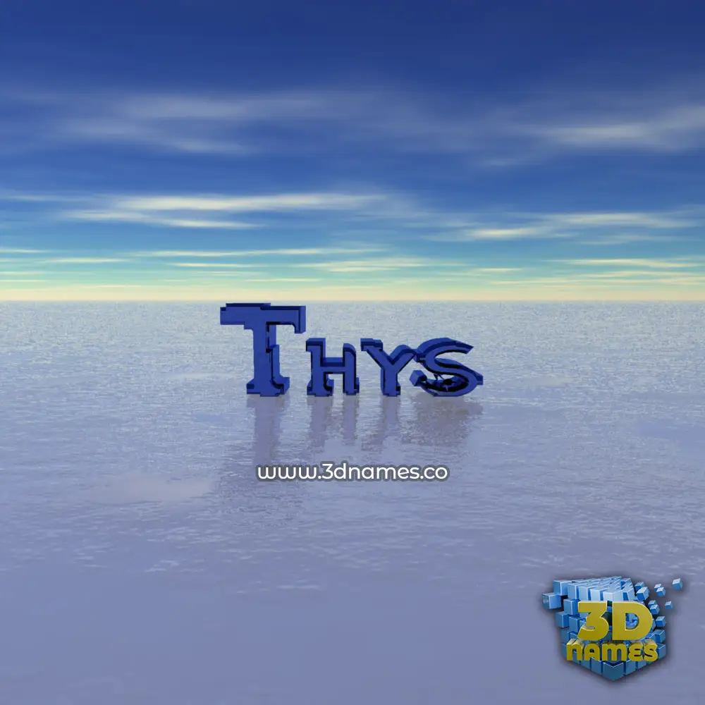 thys in Horizon style - 3D name wallpaper