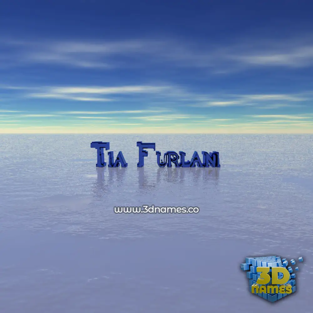 tia furlani in Horizon style - 3D name wallpaper