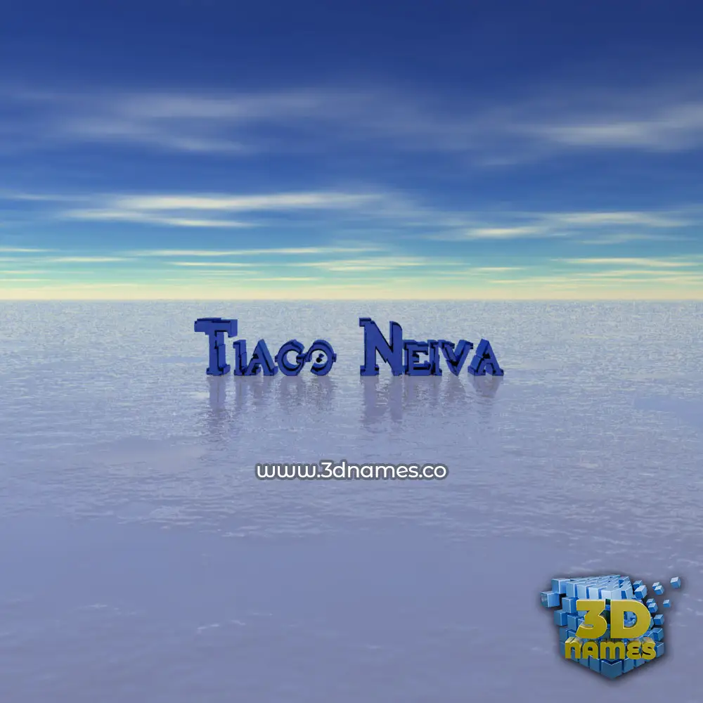 tiago neiva in Horizon style - 3D name wallpaper