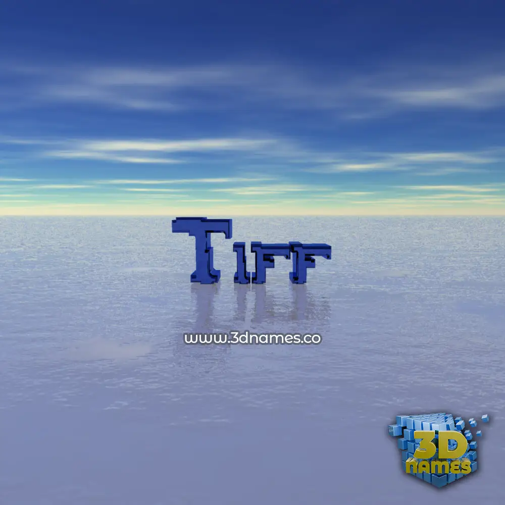 tiff in Horizon style - 3D name wallpaper