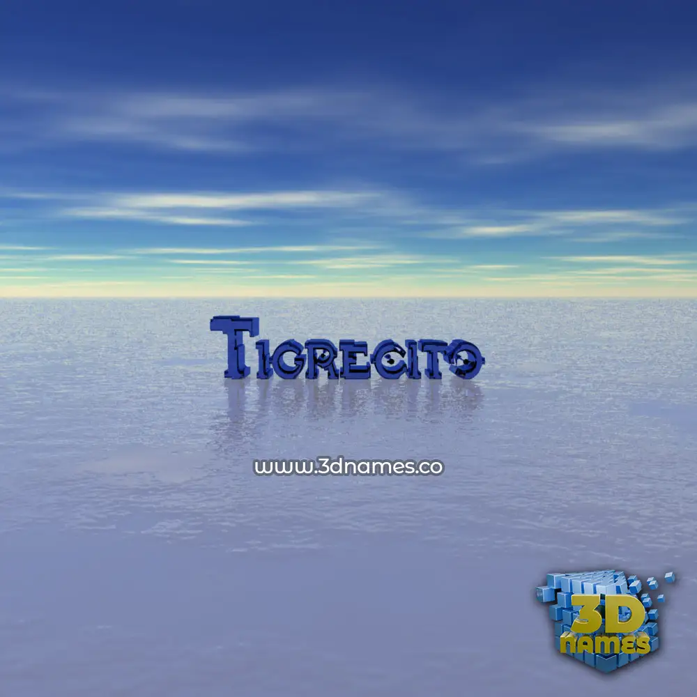 tigrecito in Horizon style - 3D name wallpaper