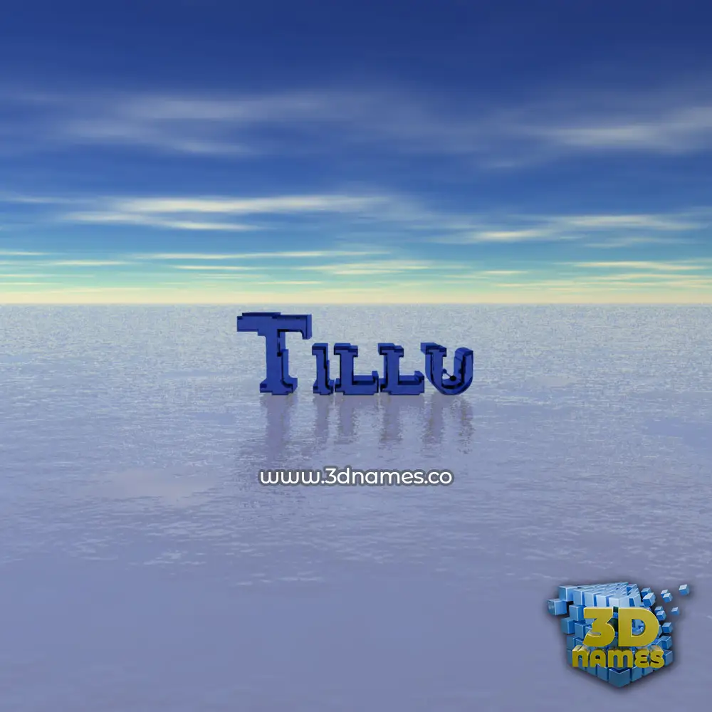 tillu in Horizon style - 3D name wallpaper