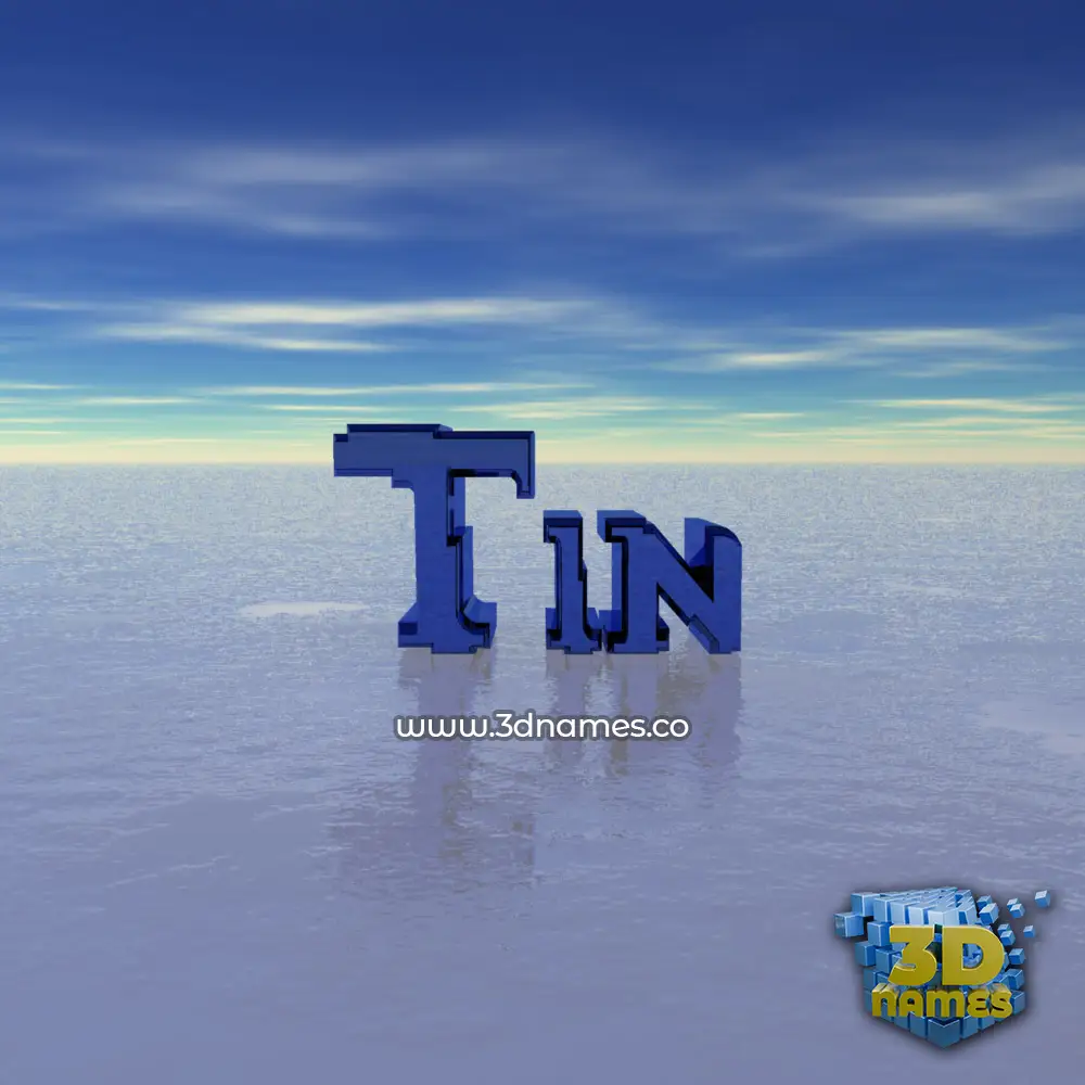 tin in Horizon style - 3D name wallpaper