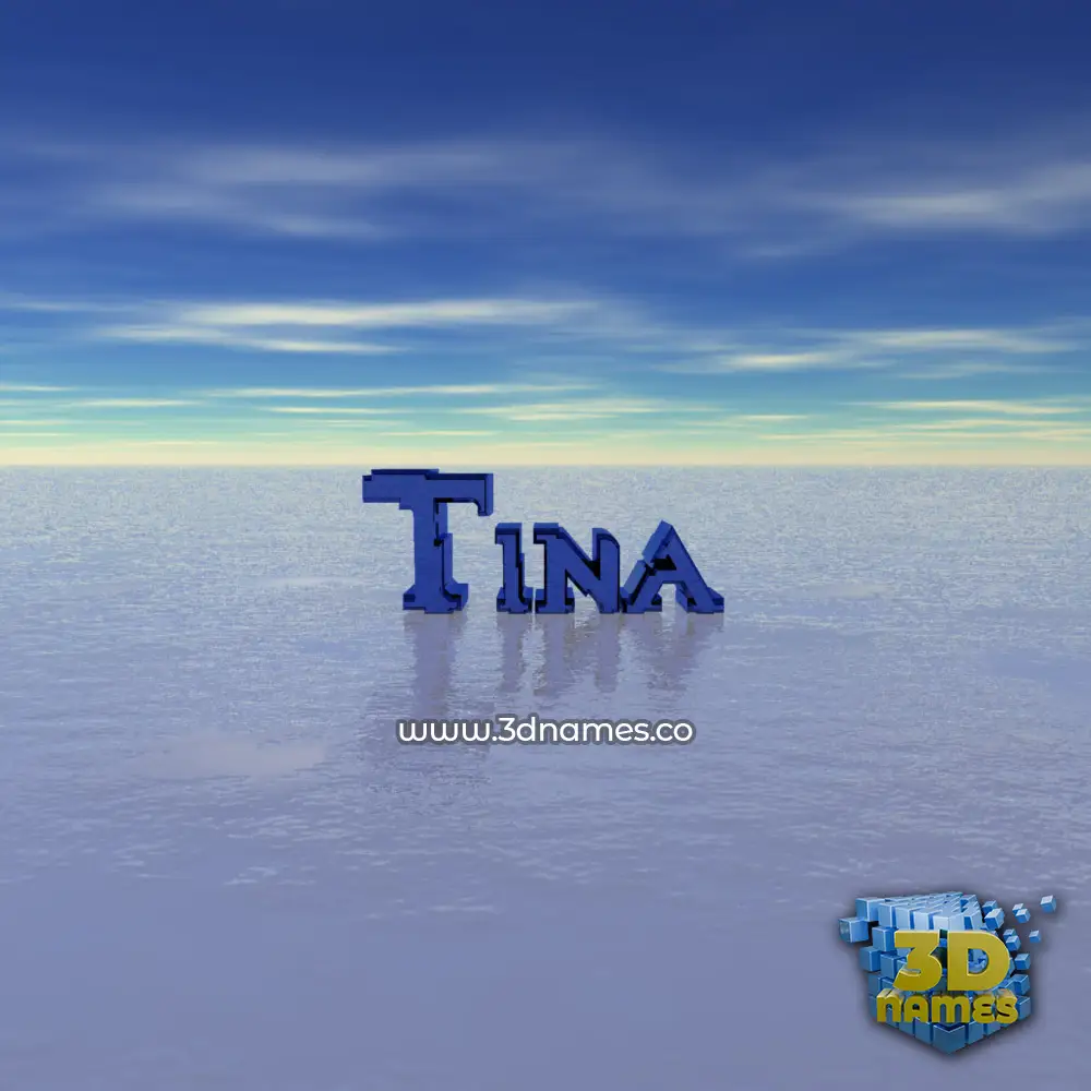 tina in Horizon style - 3D name wallpaper