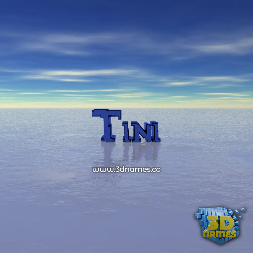 tini in Horizon style - 3D name wallpaper