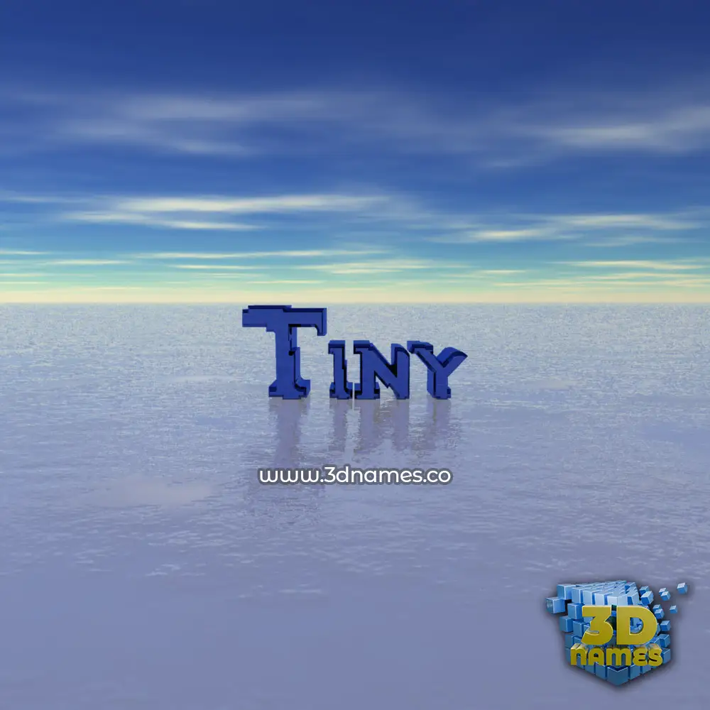 tiny in Horizon style - 3D name wallpaper