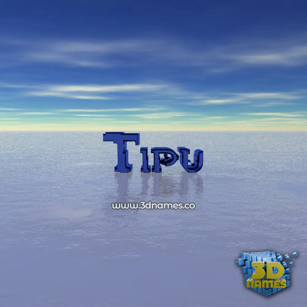 tipu in Horizon style - 3D name wallpaper