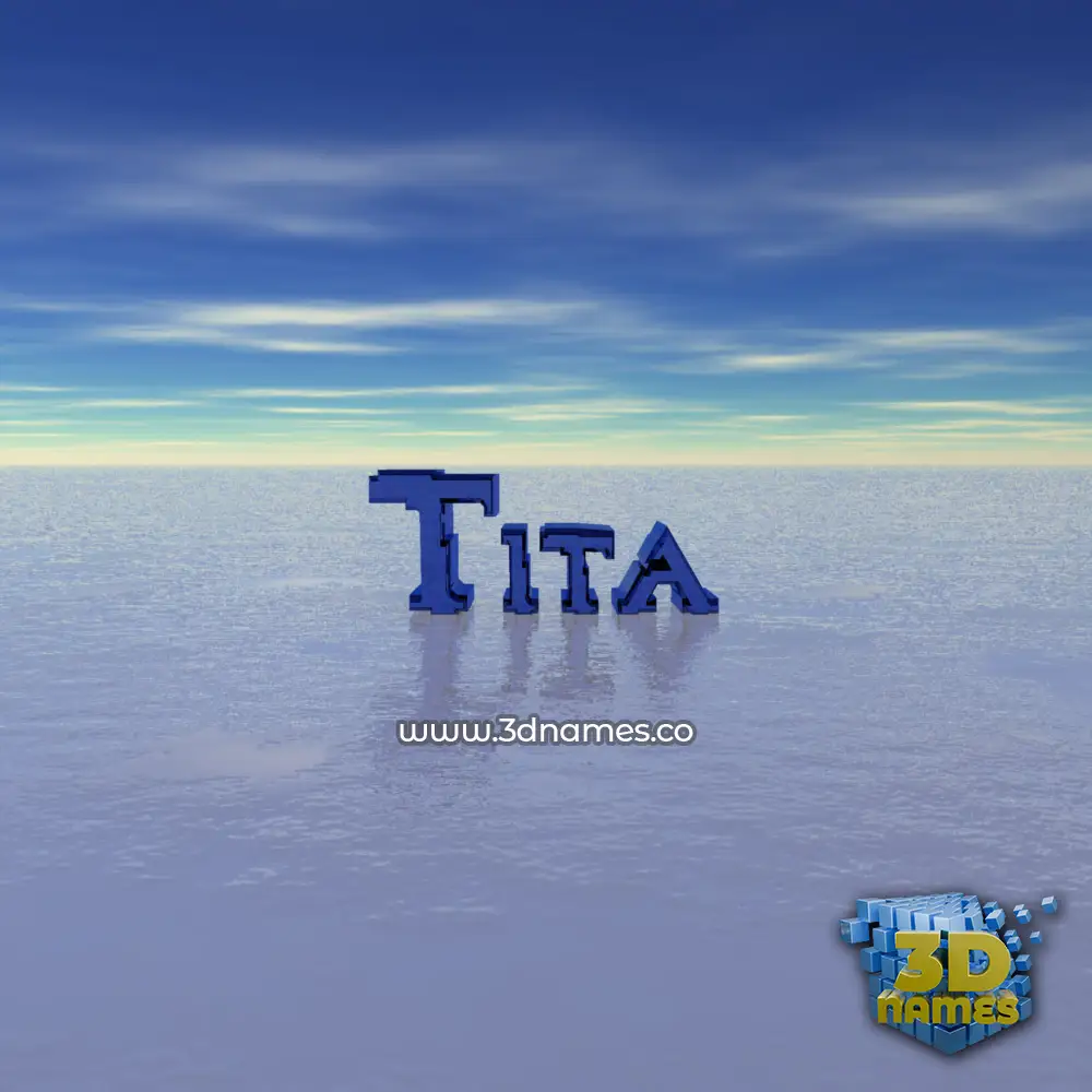 tita in Horizon style - 3D name wallpaper