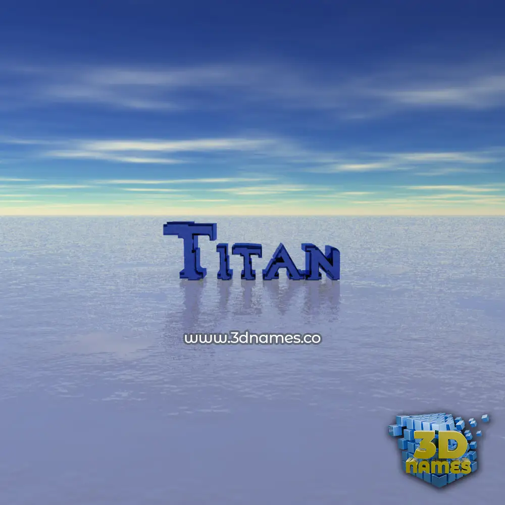titan in Horizon style - 3D name wallpaper