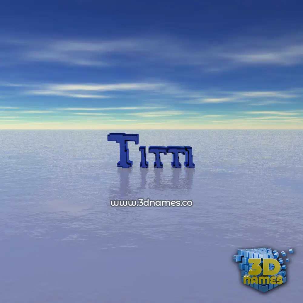 titti in Horizon style - 3D name wallpaper