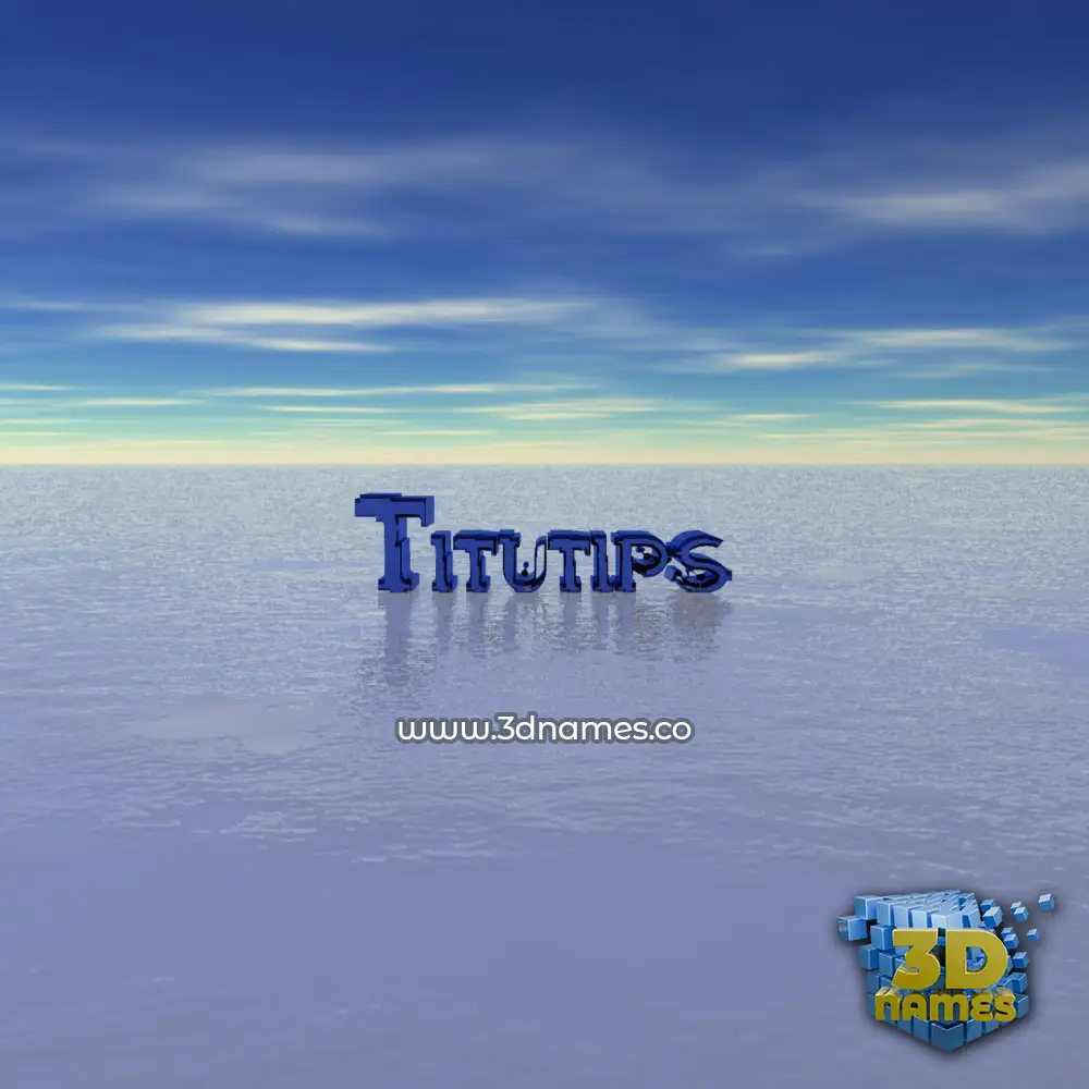 titutips in Horizon style - 3D name wallpaper