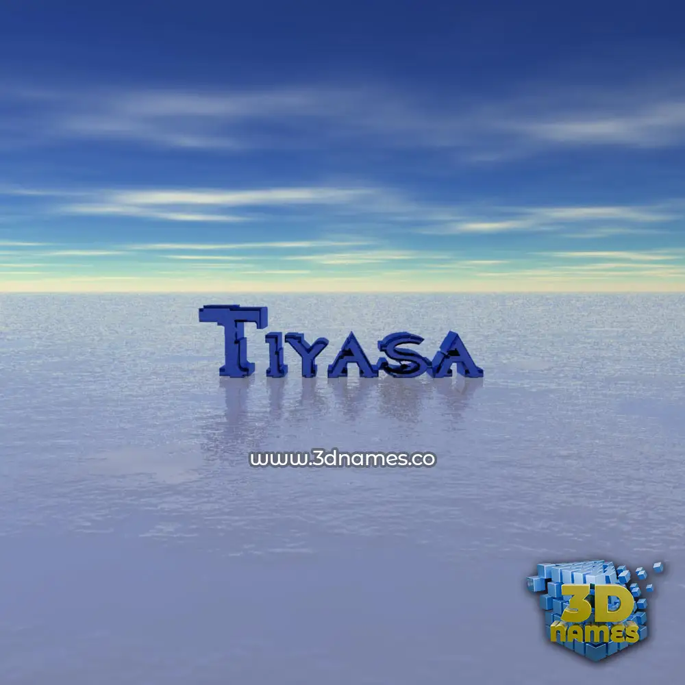 tiyasa in Horizon style - 3D name wallpaper