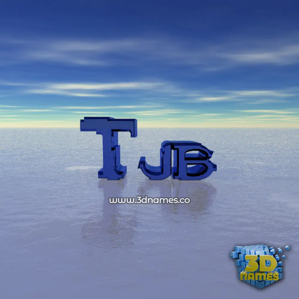 tjb in Horizon style - 3D name wallpaper