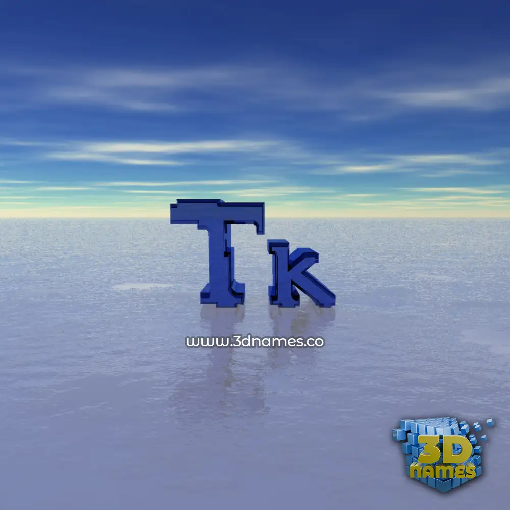 tk in Horizon style - 3D name wallpaper