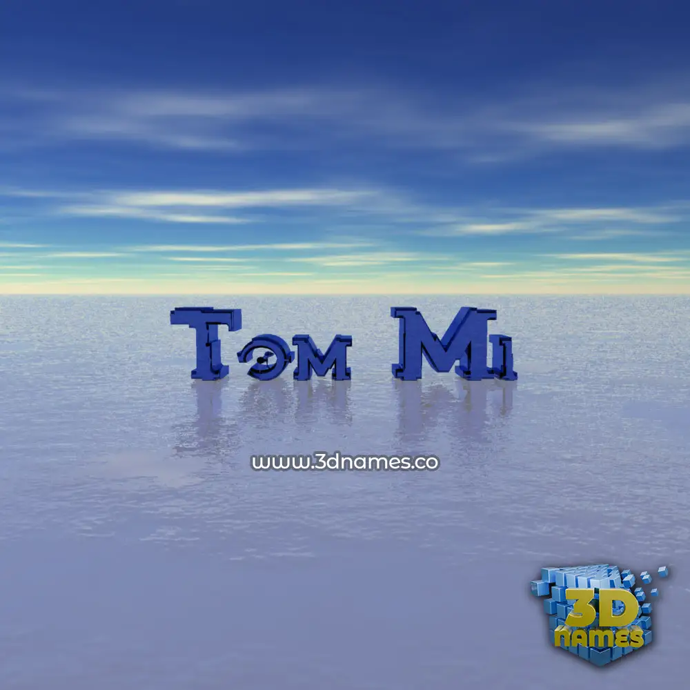 tom mi in Horizon style - 3D name wallpaper
