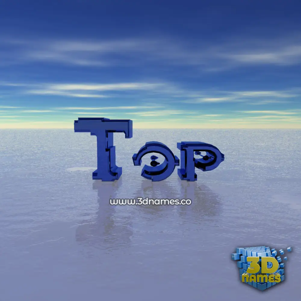 top in Horizon style - 3D name wallpaper