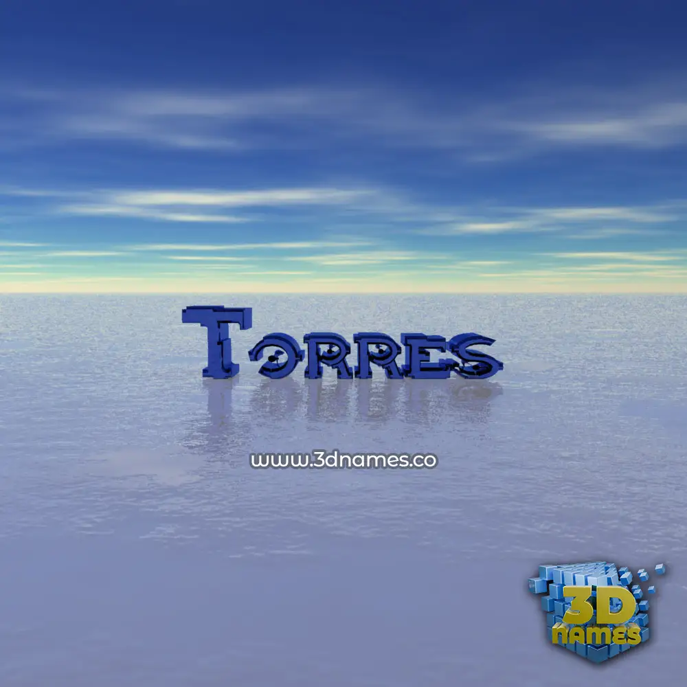 torres in Horizon style - 3D name wallpaper