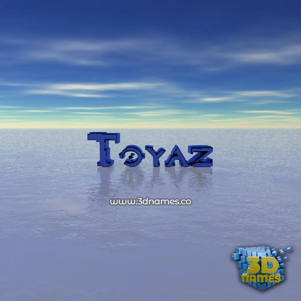 toyaz in Horizon style - 3D name wallpaper