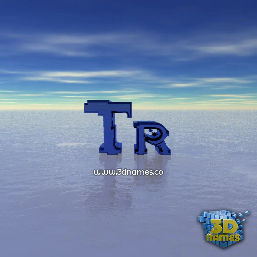 tr in Horizon style - 3D name wallpaper