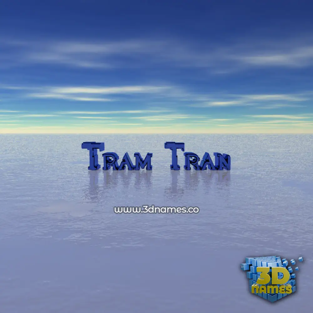 tram tran in Horizon style - 3D name wallpaper